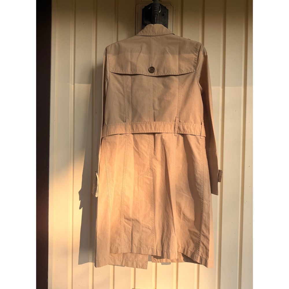 Burberry London Trench RainCoat Beige Nova Check Lining Button Up Jacket Size 40 - Picture 4 of 6